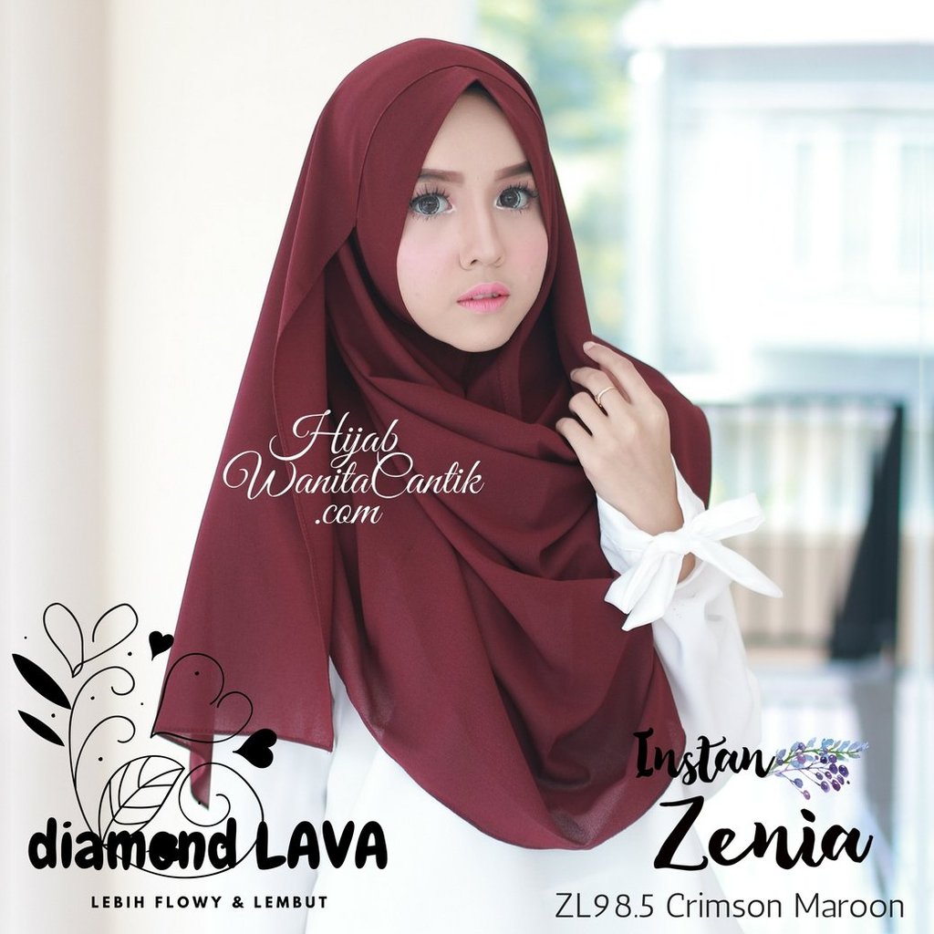 Hijab Tutorial Pashmina Instan Zenia Lava Original by Hijab Wanita Cantik