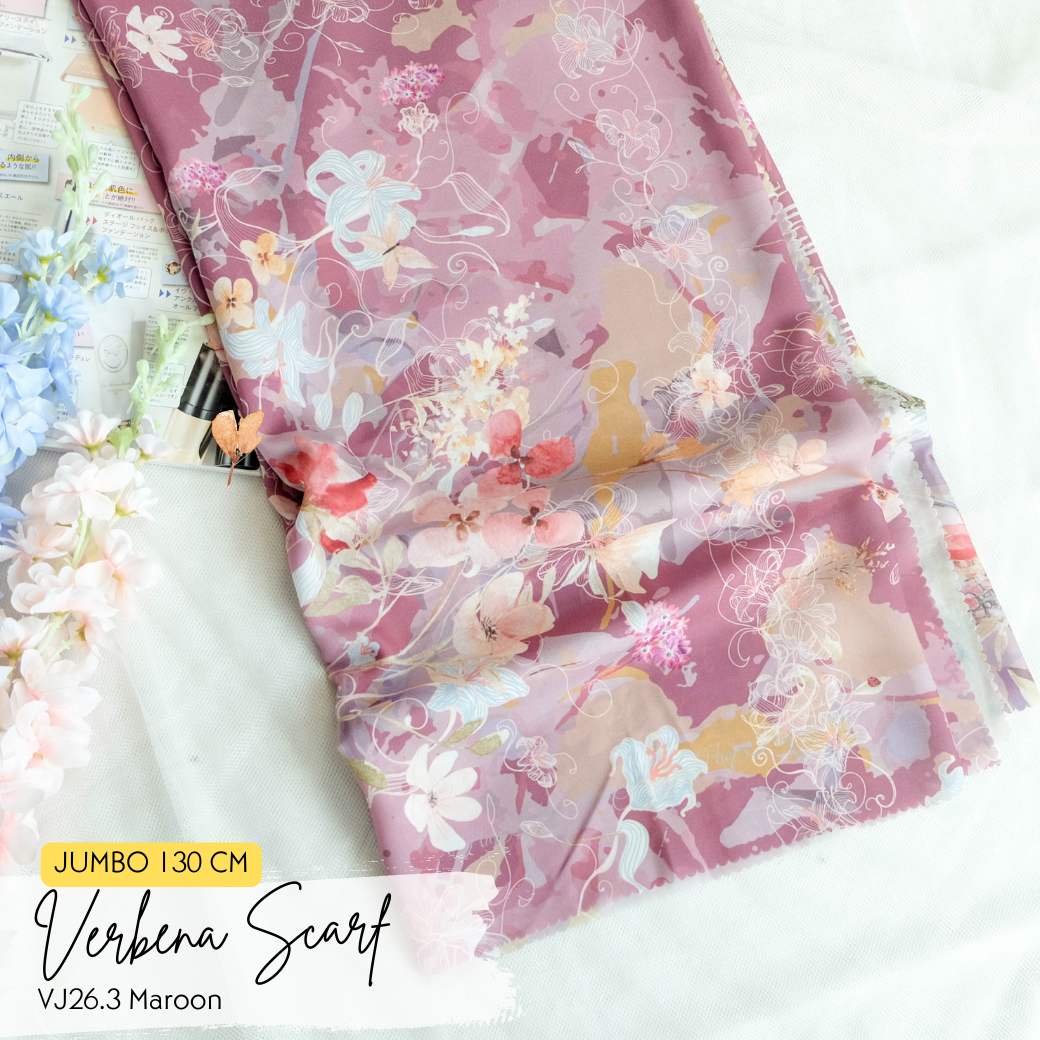 Verbena Scarf JUMBO - Maroon
