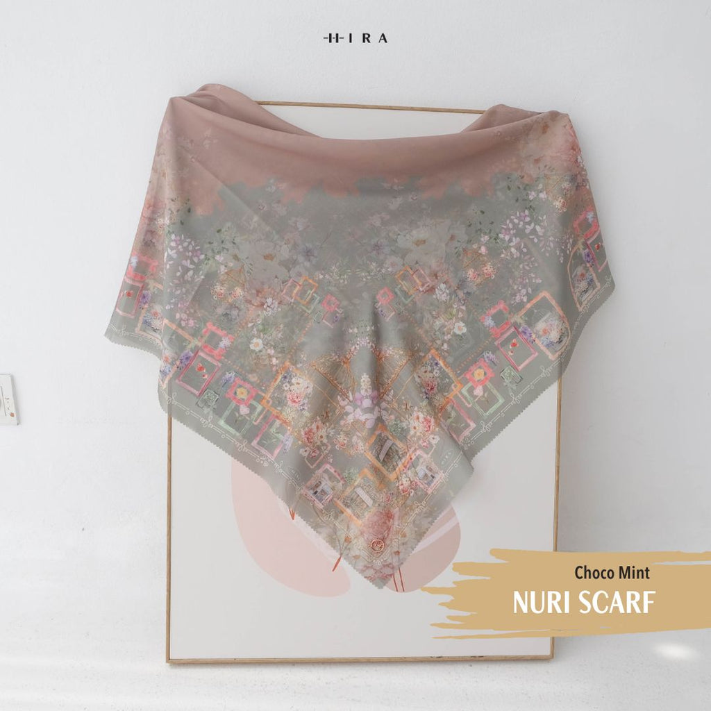 Nuri Scarf - NU33.3 NY33.3 NH33.3 Choco Mint - Hijab Wanita Cantik