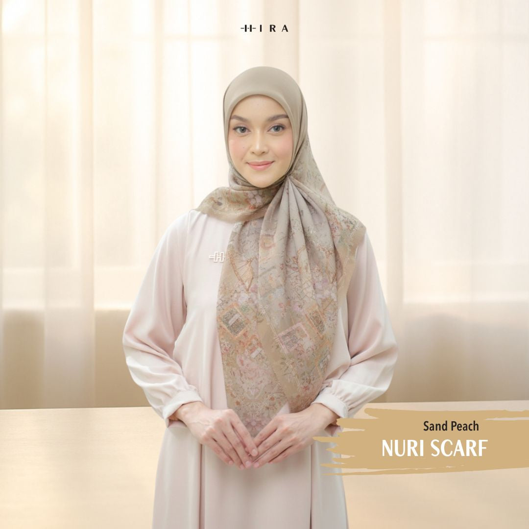 Nuri Scarf - NU33.7 NY33.7 NH33.7 Sand Peach - Hijab Wanita Cantik