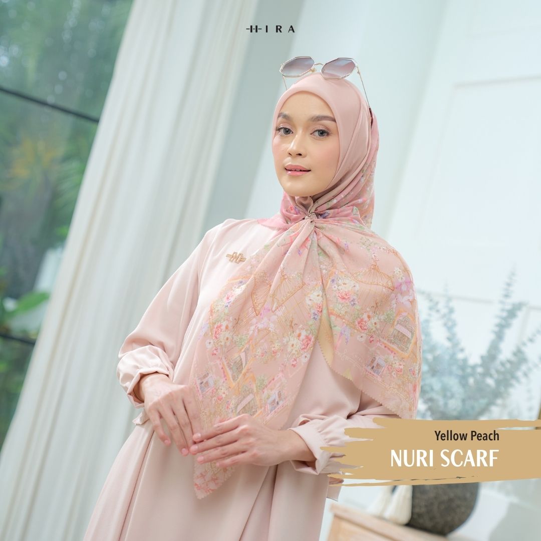 Nuri Scarf - NU33.9 NY33.9 NH33.9 Yellow Peach - Hijab Wanita Cantik