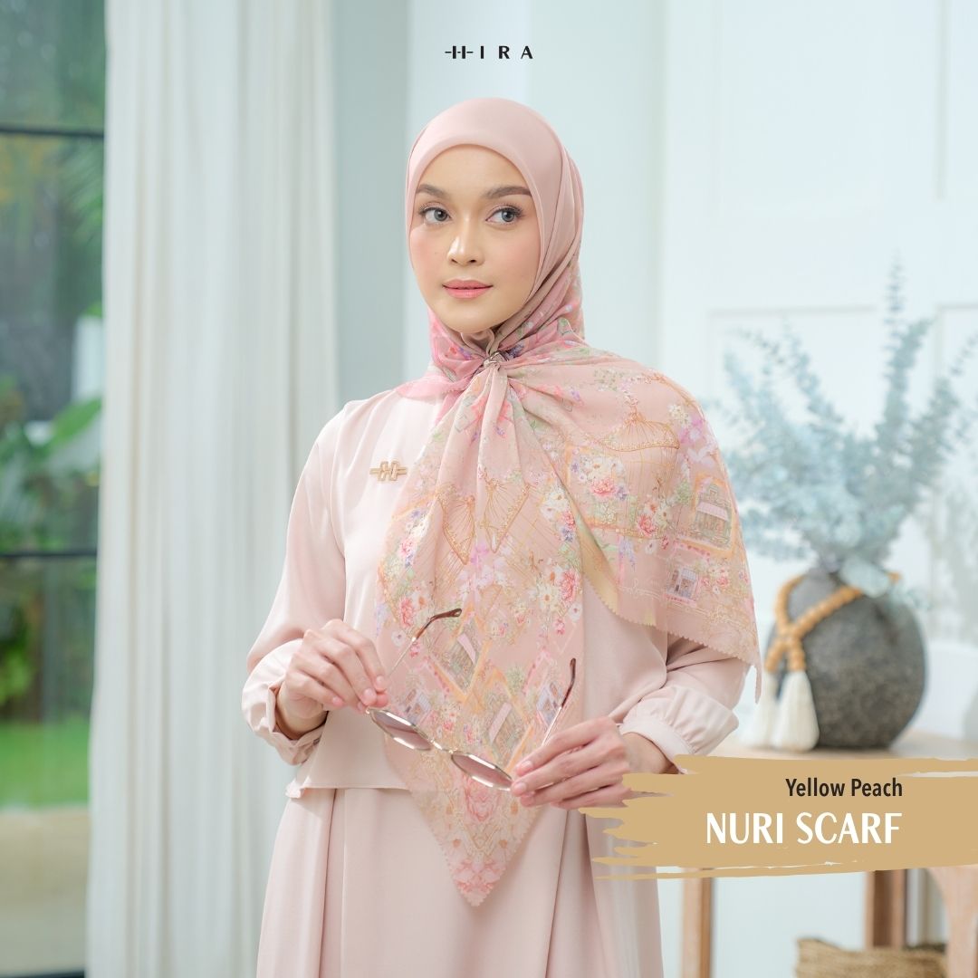 Nuri Scarf - NU33.9 NY33.9 NH33.9 Yellow Peach - Hijab Wanita Cantik