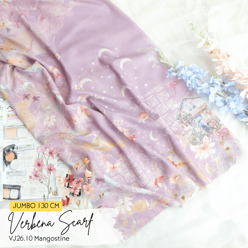 Verbena Scarf JUMBO - Mangostine