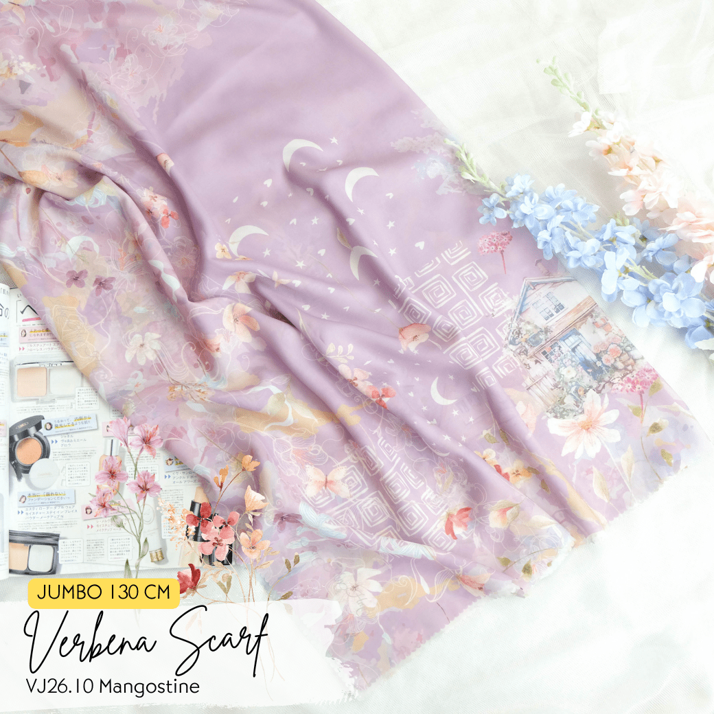 Verbena Scarf JUMBO - Mangostine
