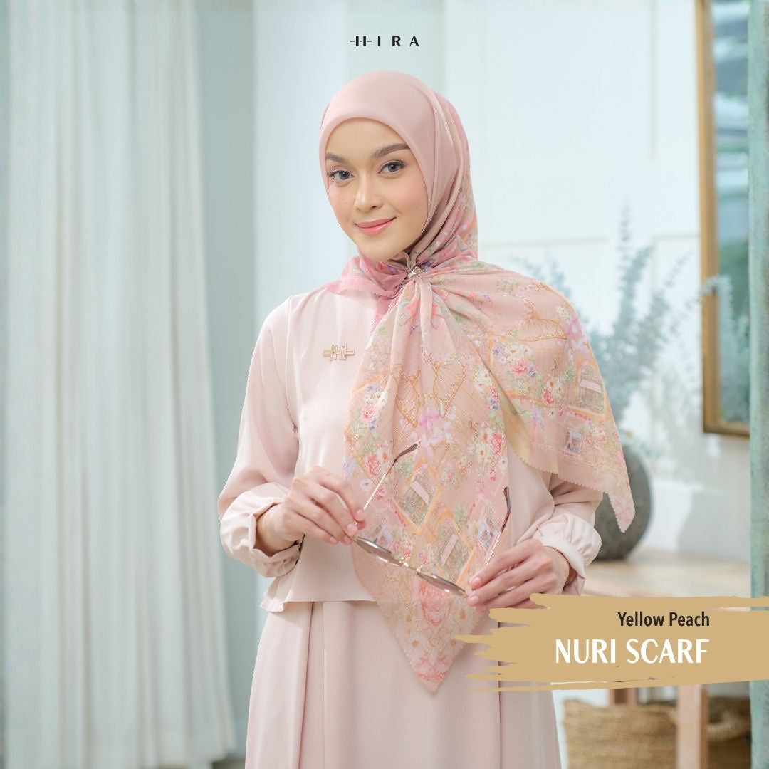 Nuri Scarf - NU33.9 NY33.9 NH33.9 Yellow Peach - Hijab Wanita Cantik