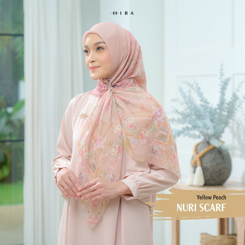 Nuri Scarf - NU33.9 NY33.9 NH33.9 Yellow Peach - Hijab Wanita Cantik