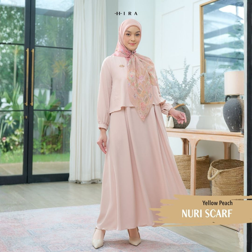 Nuri Scarf - NU33.9 NY33.9 NH33.9 Yellow Peach - Hijab Wanita Cantik