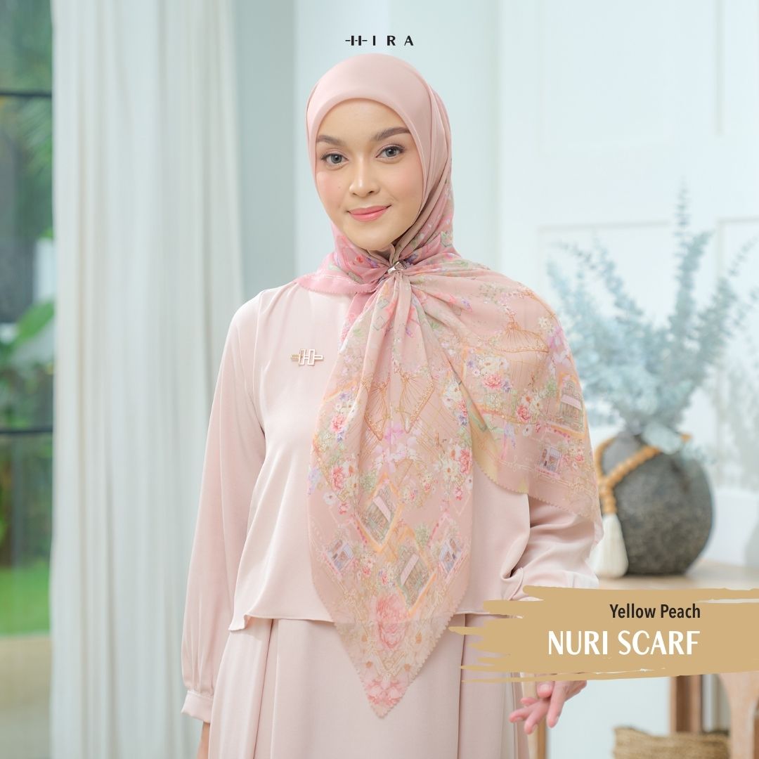 Nuri Scarf - NU33.9 NY33.9 NH33.9 Yellow Peach - Hijab Wanita Cantik