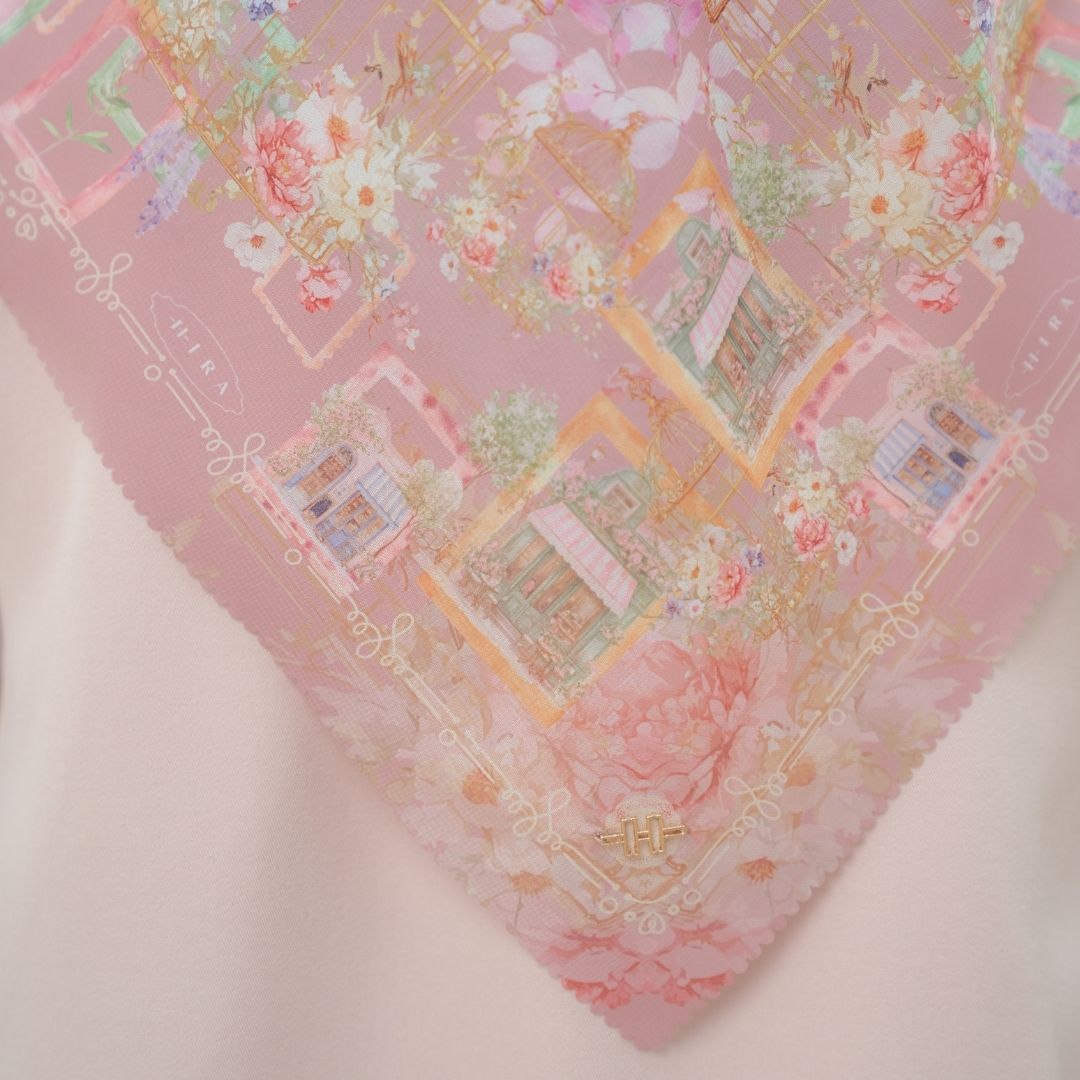 Nuri Scarf - NU33.5 NY33.5 NH33.5 Blue Pink - Hijab Wanita Cantik