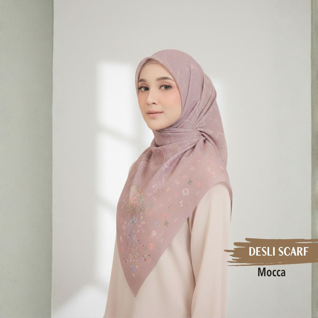 Desly Scarf - DP32.2 DV32.2 DJ32.2 Mocca - Hijab Wanita Cantik