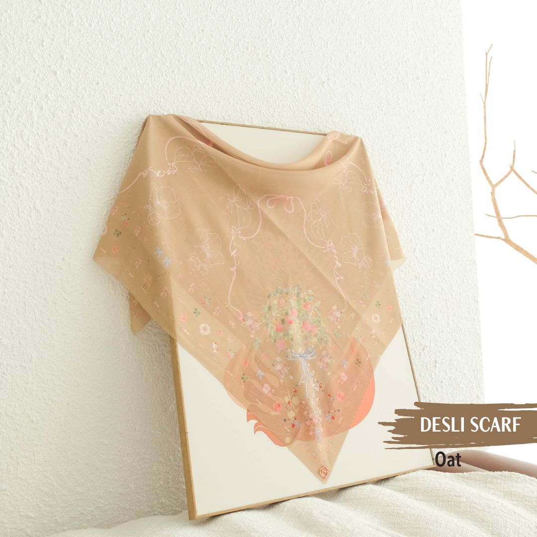 Desly Scarf - DP32.3 DV32.3 DJ32.3 Oat - Hijab Wanita Cantik