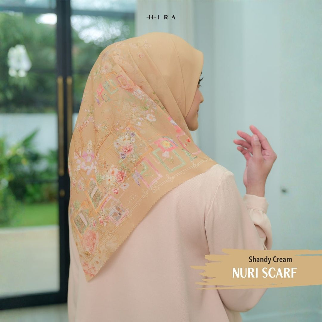 Nuri Scarf - NU33.8 NY33.8 NH33.8 Sandy Cream - Hijab Wanita Cantik