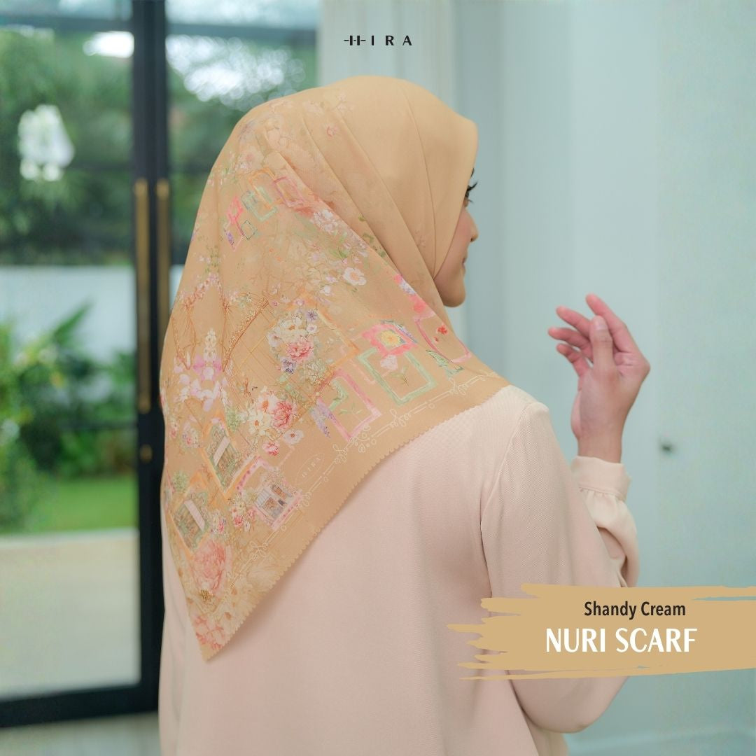 Nuri Scarf - NU33.8 NY33.8 NH33.8 Sandy Cream - Hijab Wanita Cantik