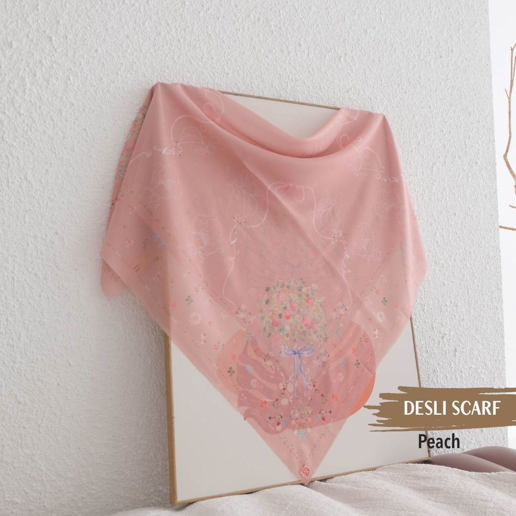 Desly Scarf - DP32.6 DV32.6 DJ32.6 Peach - Hijab Wanita Cantik