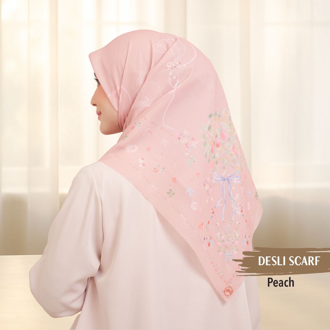 Desly Scarf - DP32.6 DV32.6 DJ32.6 Peach - Hijab Wanita Cantik
