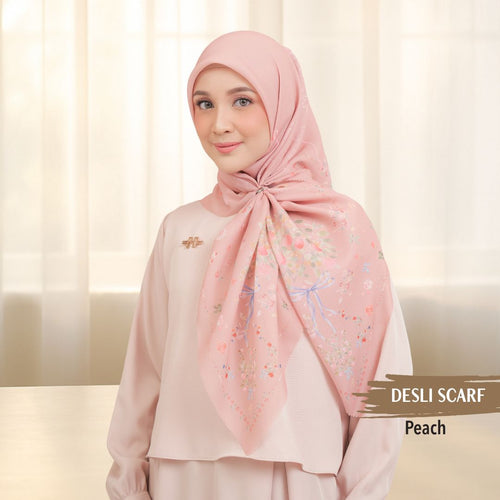 Desly Scarf - DP32.6 DV32.6 DJ32.6 Peach - Hijab Wanita Cantik