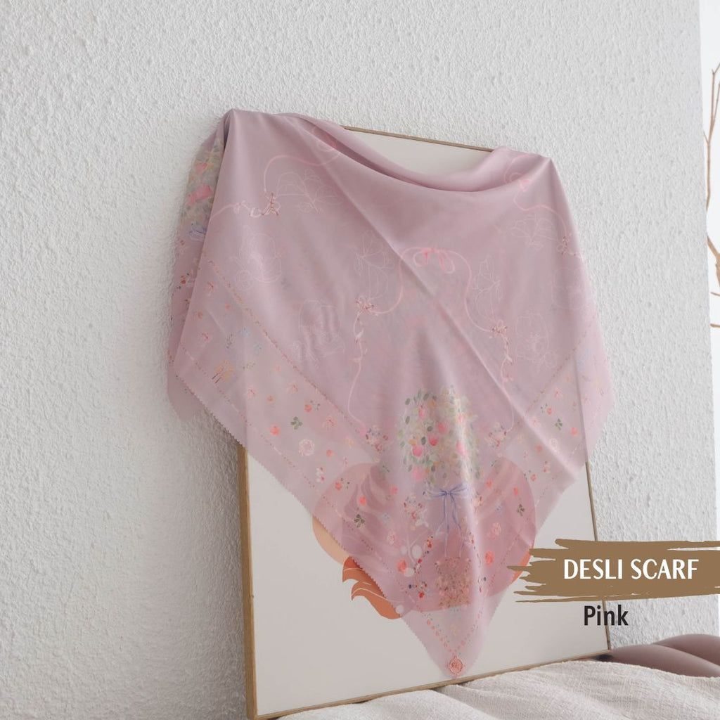 Desly Scarf - DP32.5 DV32.5 DJ32.5 Pink - Hijab Wanita Cantik