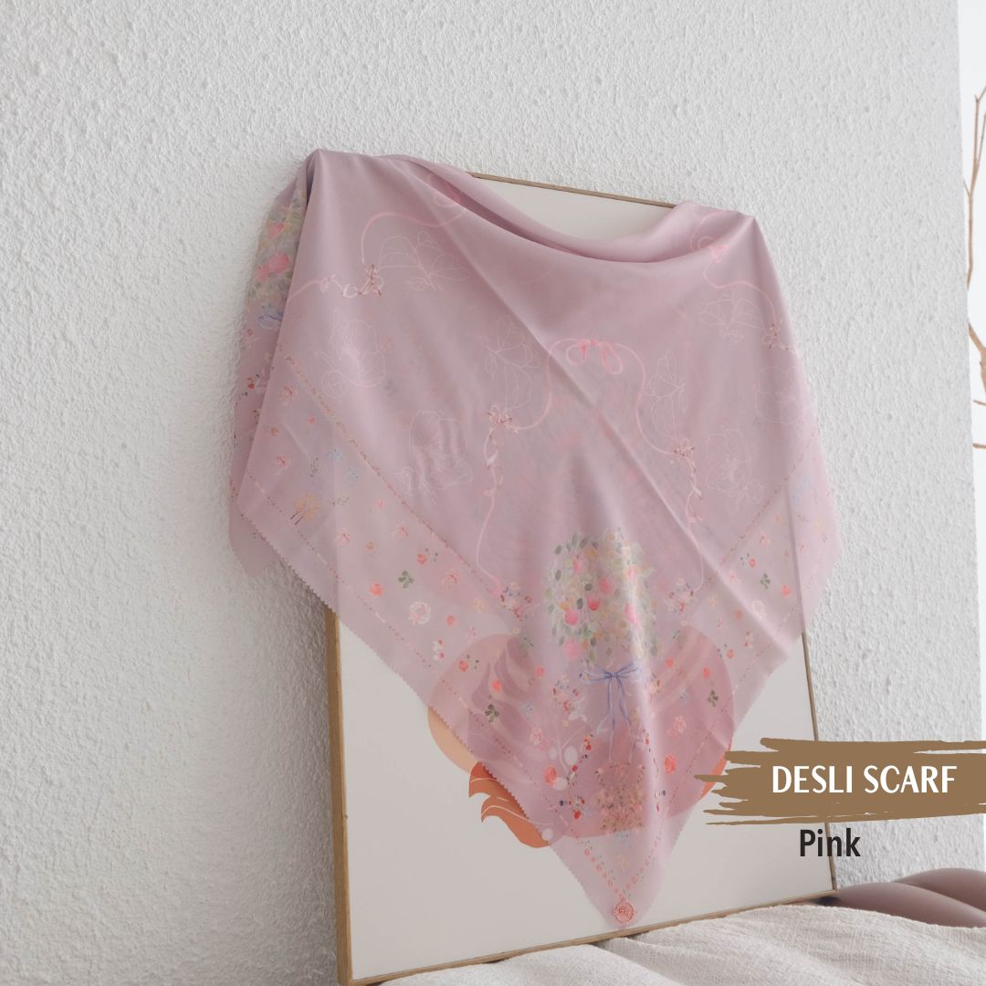 Desly Scarf - DP32.5 DV32.5 DJ32.5 Pink - Hijab Wanita Cantik