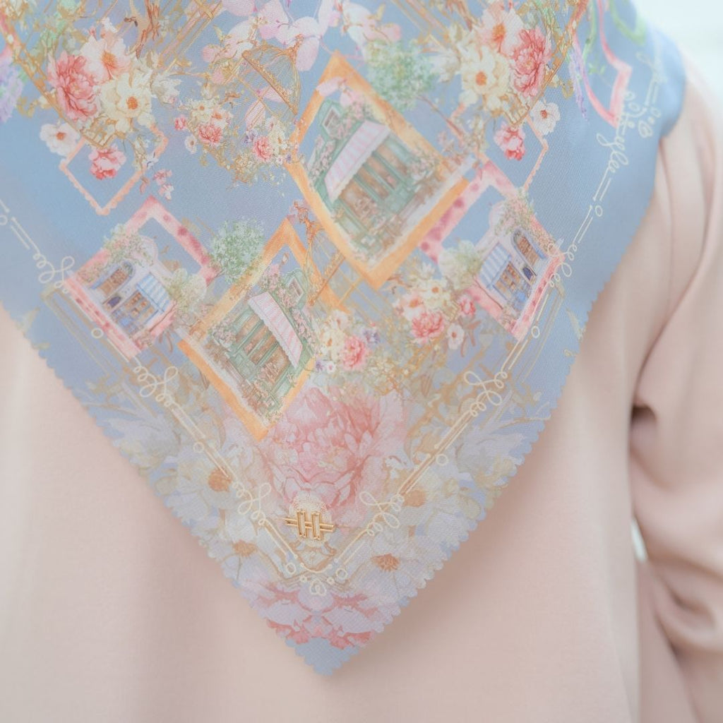 Nuri Scarf - NU33.11 NY33.11 NH33.11 Ocean Blue - Hijab Wanita Cantik