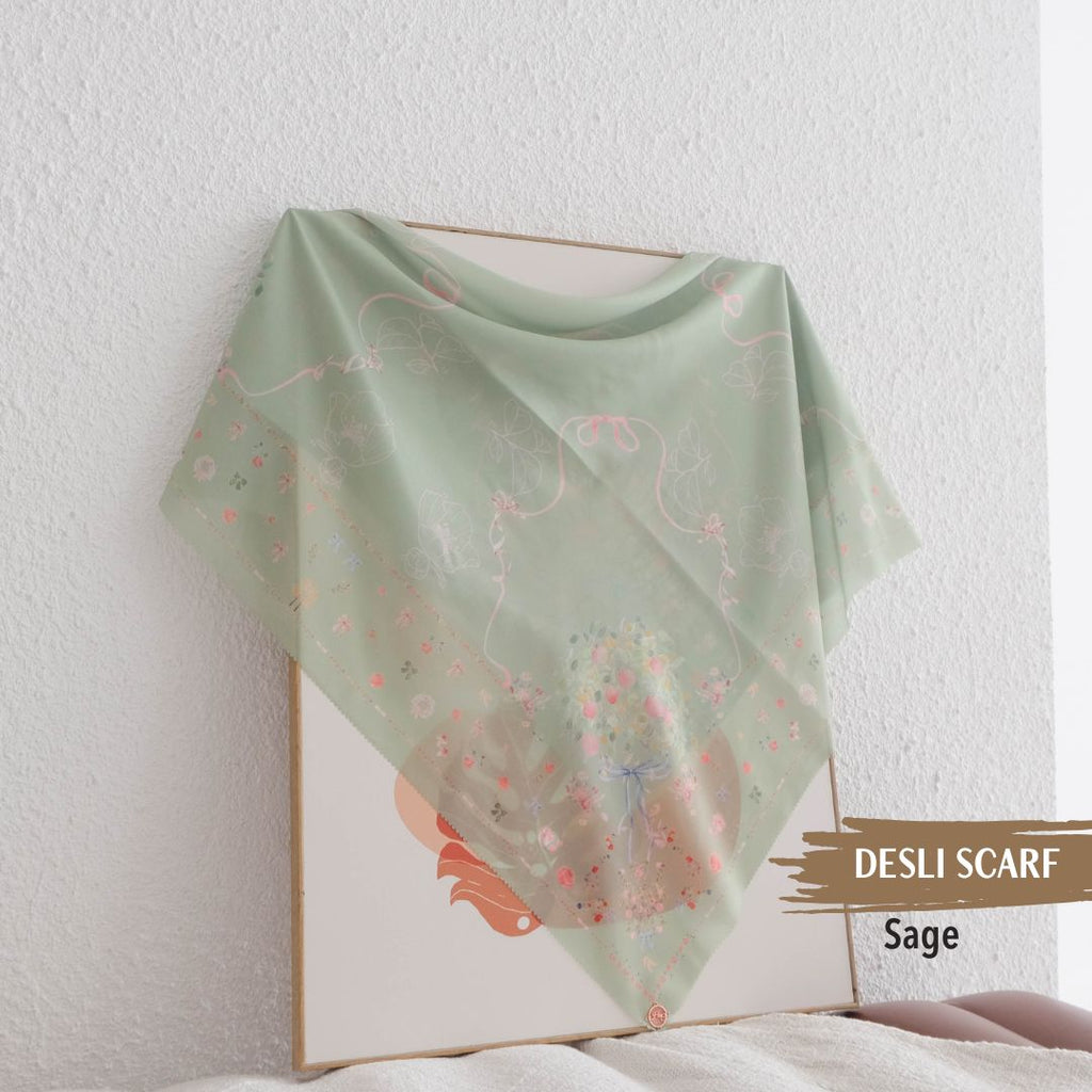 Desly Scarf - DP32.8 DV32.8 DJ32.8 Sage - Hijab Wanita Cantik
