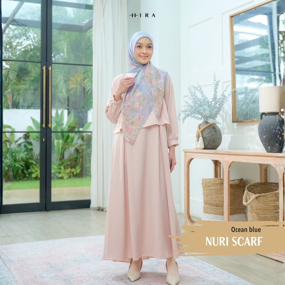 Nuri Scarf - NU33.11 NY33.11 NH33.11 Ocean Blue - Hijab Wanita Cantik