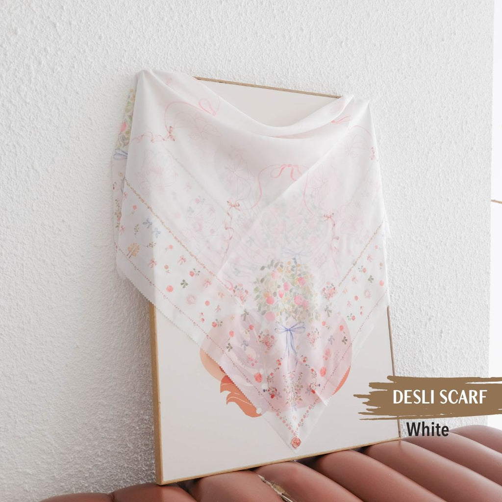 Desly Scarf - DP32.10 DV32.10 DJ32.10 White - Hijab Wanita Cantik
