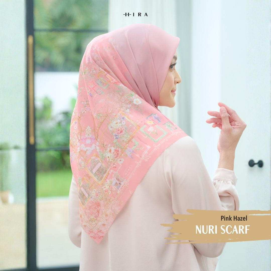 Nuri Scarf - NU33.4 NY33.4 NH33.4 Pink Hazel - Hijab Wanita Cantik