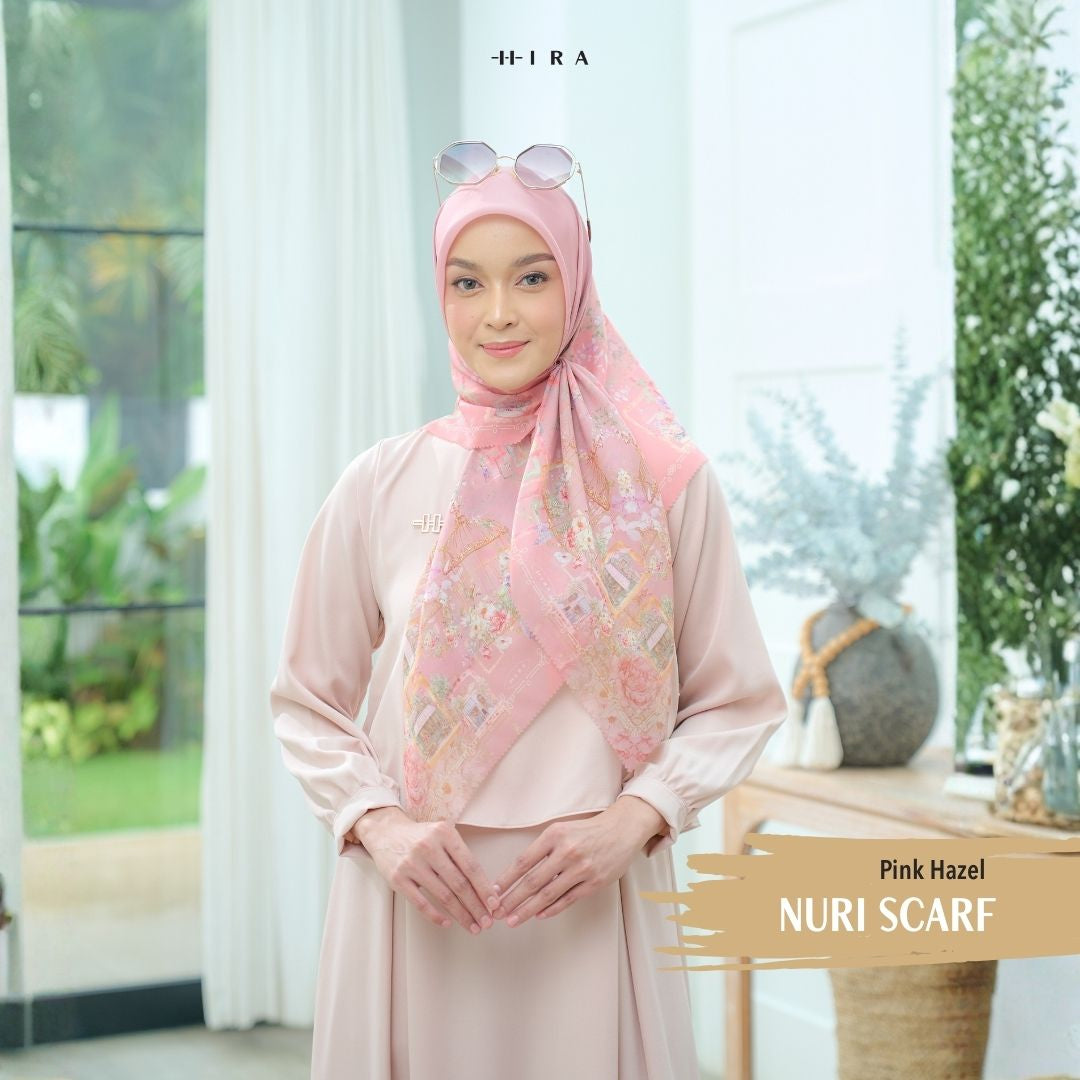Nuri Scarf - NU33.4 NY33.4 NH33.4 Pink Hazel - Hijab Wanita Cantik