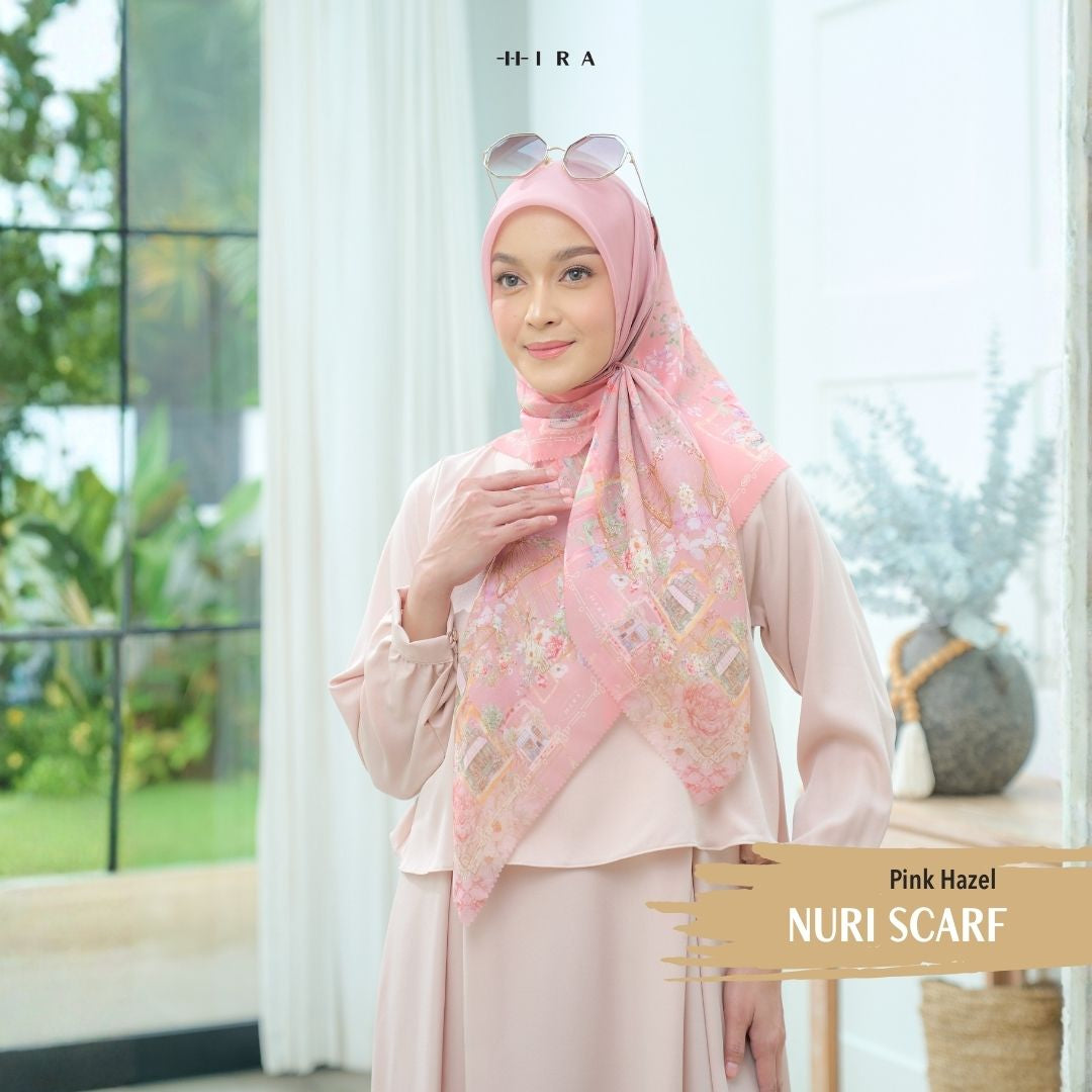 Nuri Scarf - NU33.4 NY33.4 NH33.4 Pink Hazel - Hijab Wanita Cantik