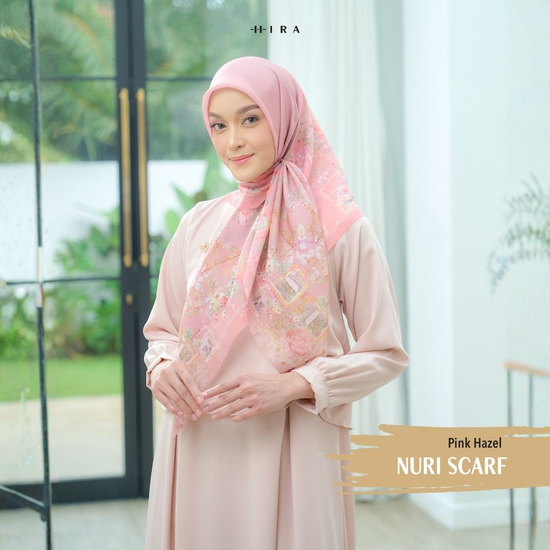 Nuri Scarf - NU33.4 NY33.4 NH33.4 Pink Hazel - Hijab Wanita Cantik
