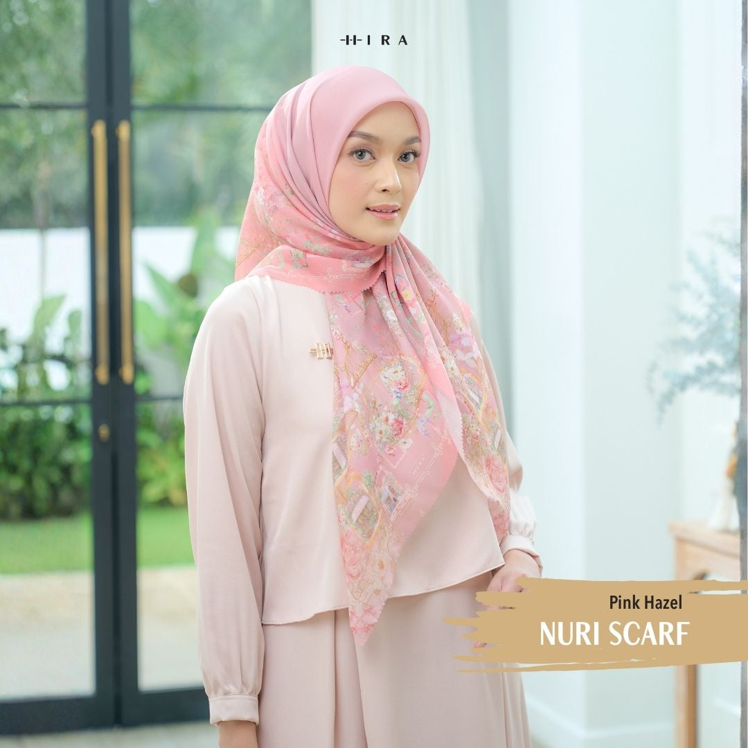 Nuri Scarf - NU33.4 NY33.4 NH33.4 Pink Hazel - Hijab Wanita Cantik