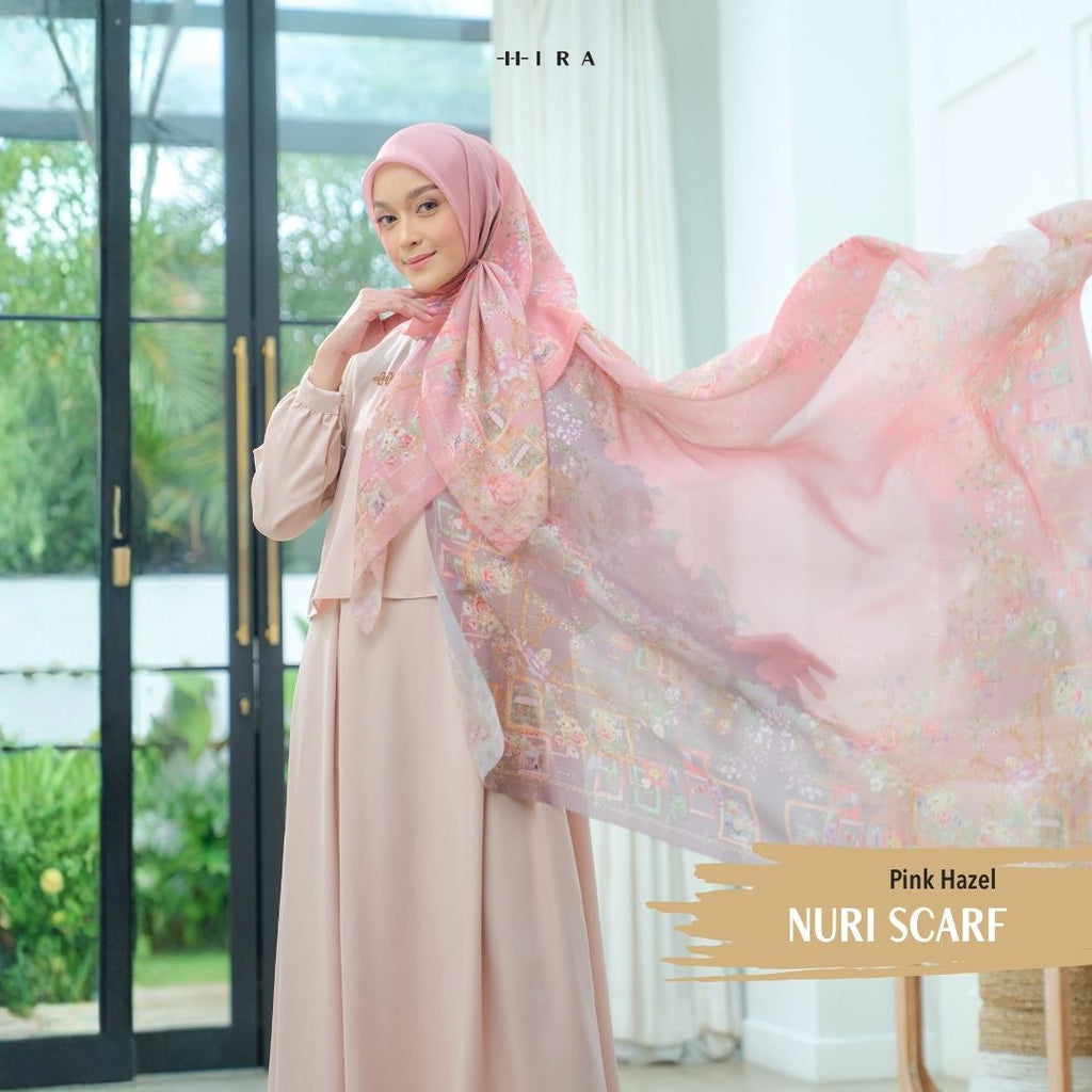 Nuri Scarf - NU33.4 NY33.4 NH33.4 Pink Hazel - Hijab Wanita Cantik