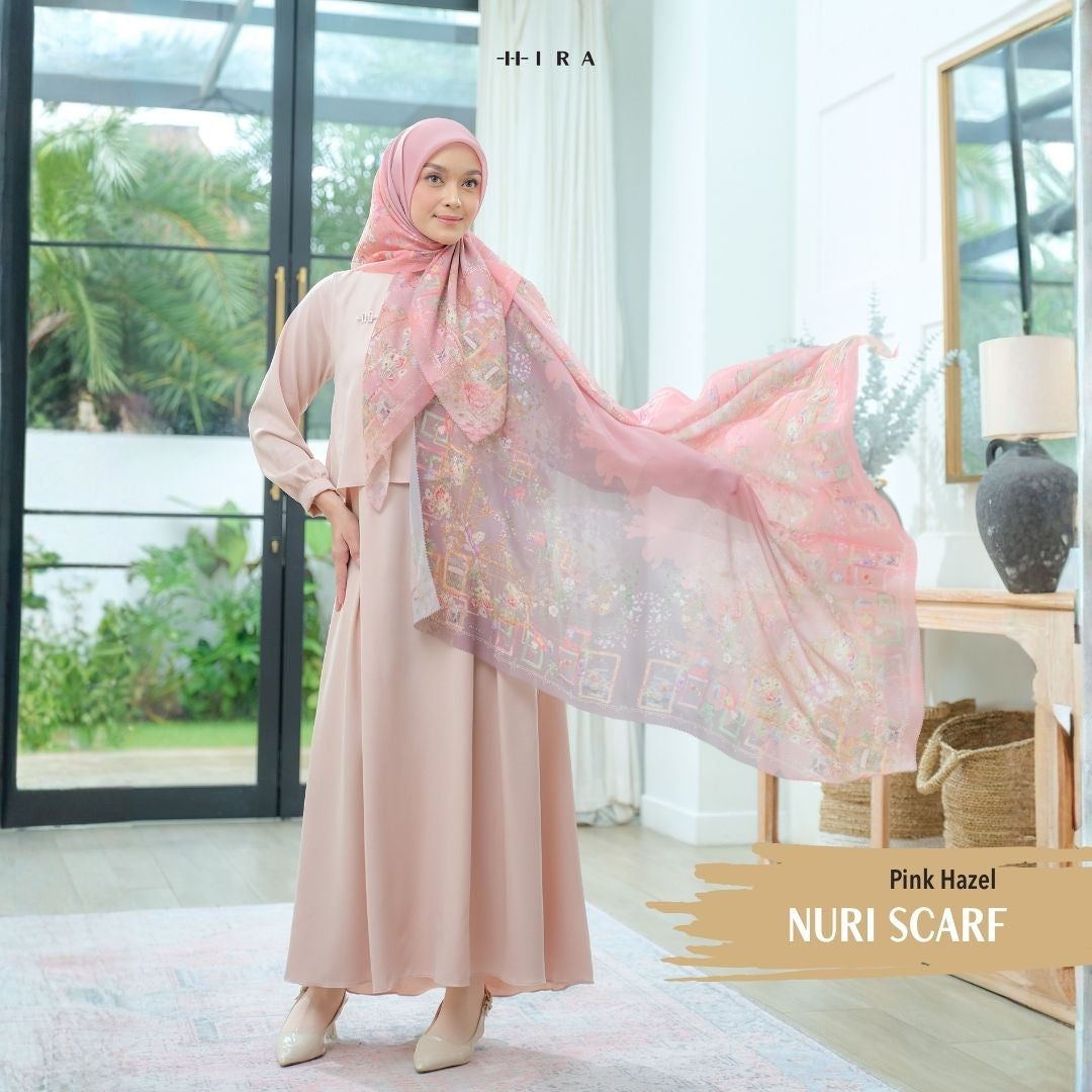 Nuri Scarf - NU33.4 NY33.4 NH33.4 Pink Hazel - Hijab Wanita Cantik