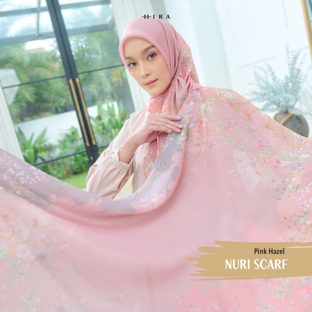 Nuri Scarf - NU33.4 NY33.4 NH33.4 Pink Hazel - Hijab Wanita Cantik
