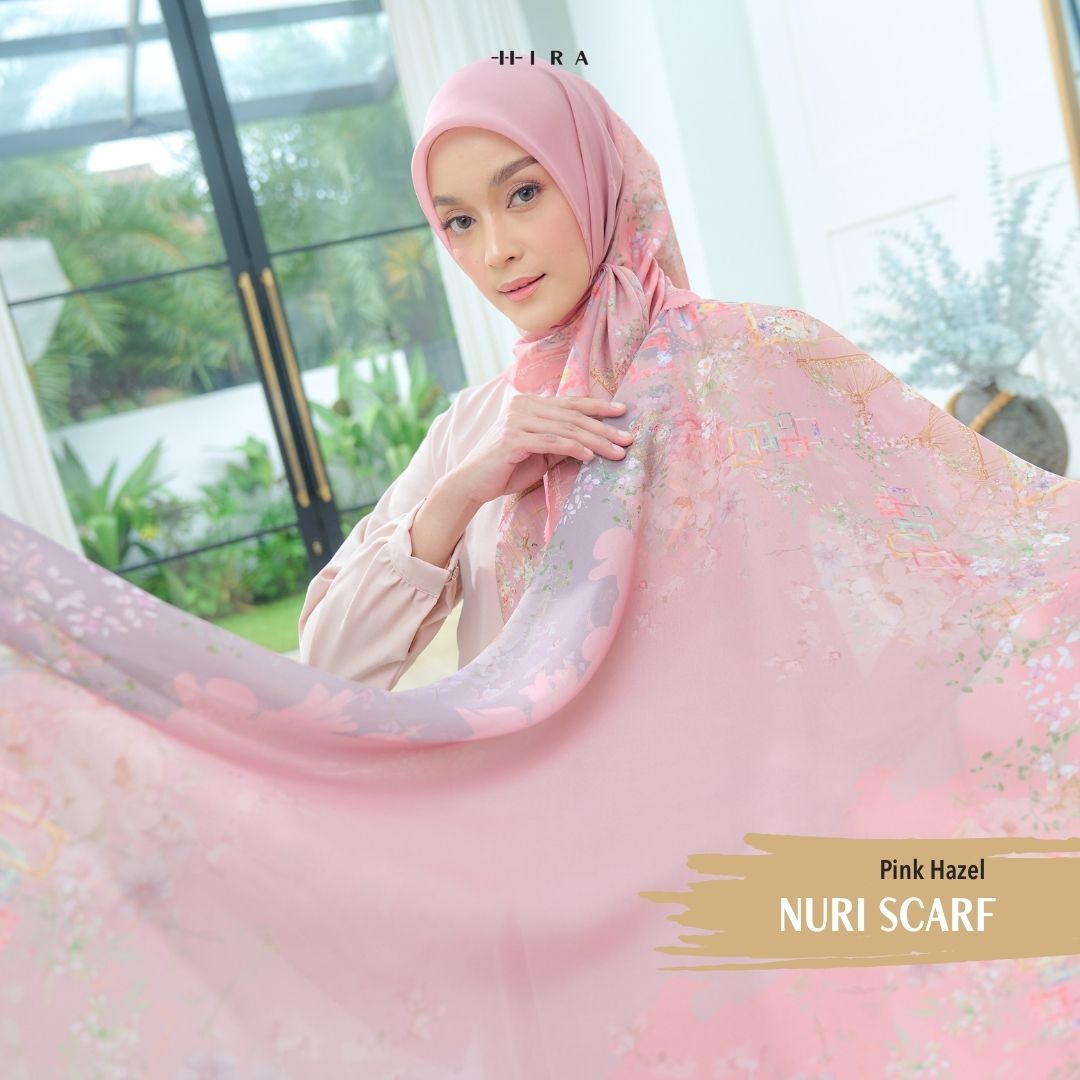 Nuri Scarf - NU33.4 NY33.4 NH33.4 Pink Hazel - Hijab Wanita Cantik