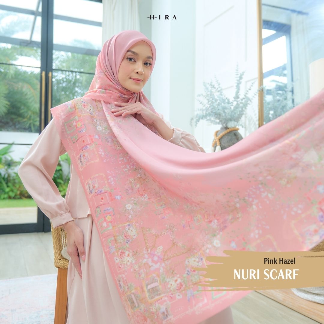 Nuri Scarf - NU33.4 NY33.4 NH33.4 Pink Hazel - Hijab Wanita Cantik