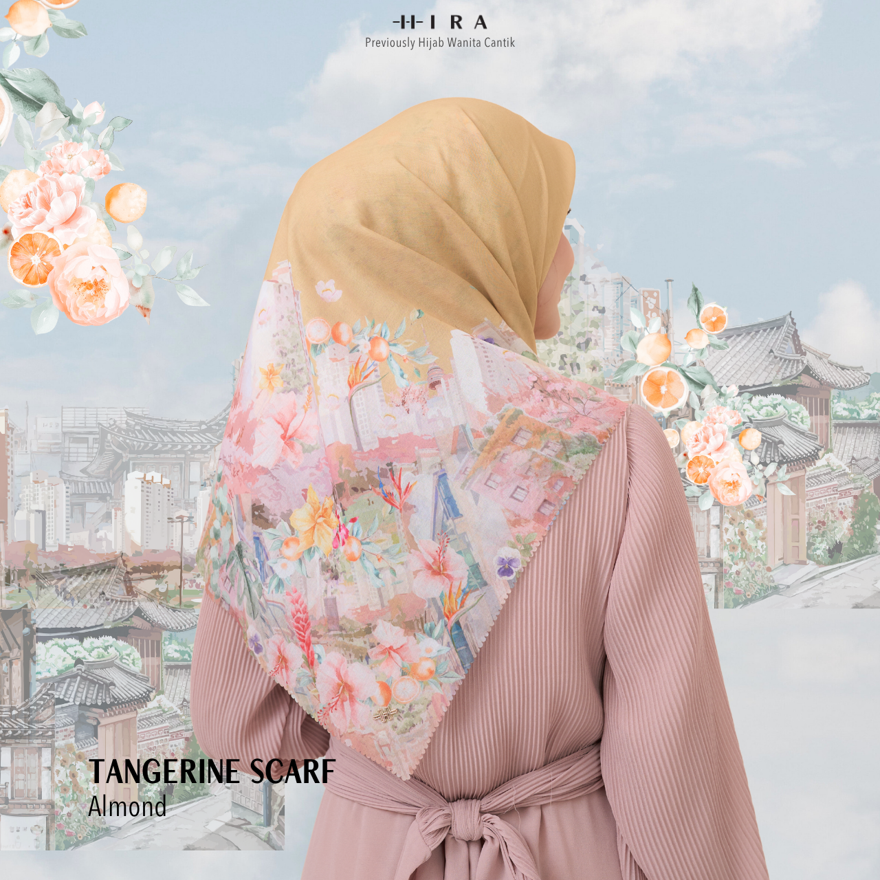 Tangerine Scarf - Almond