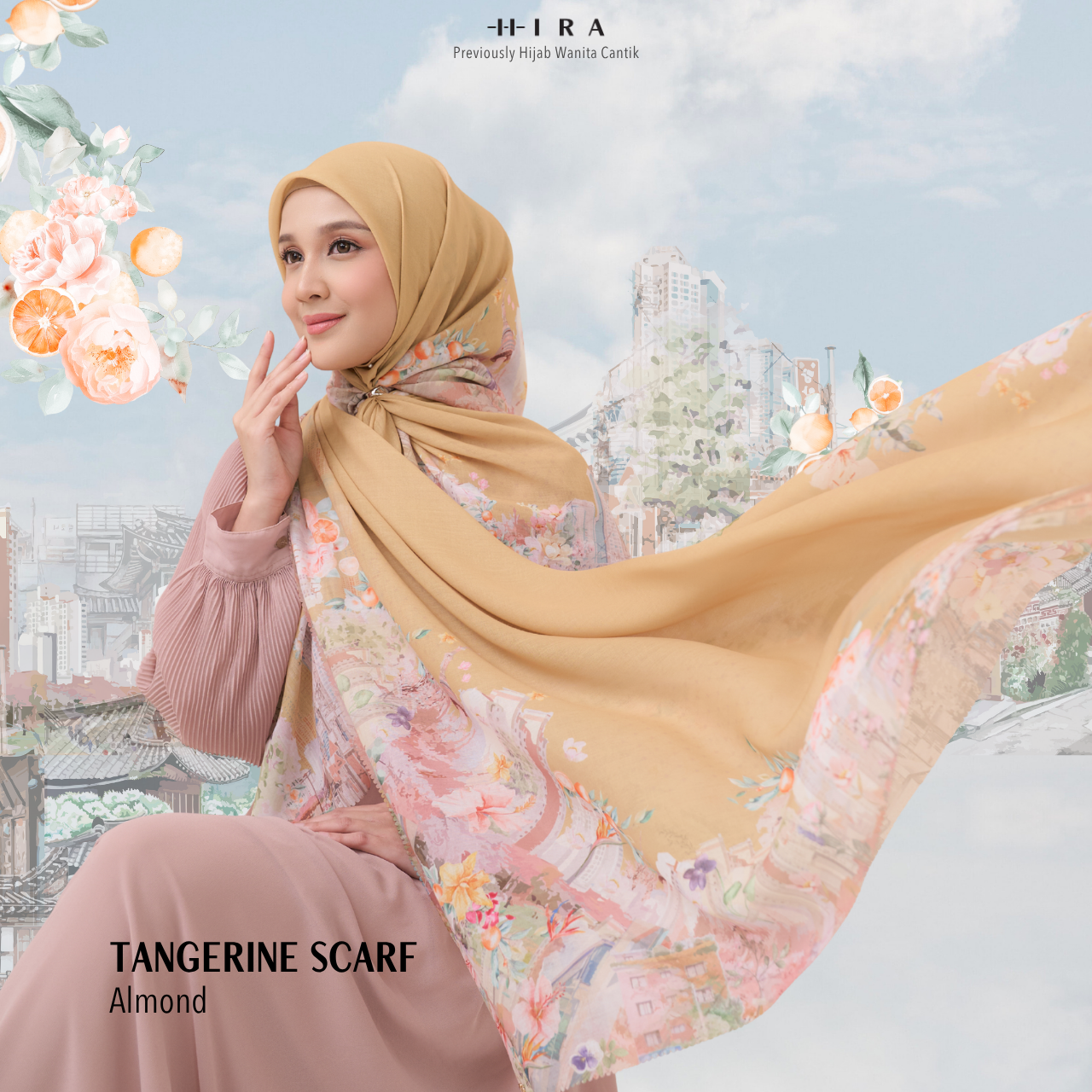 Tangerine Scarf - Almond