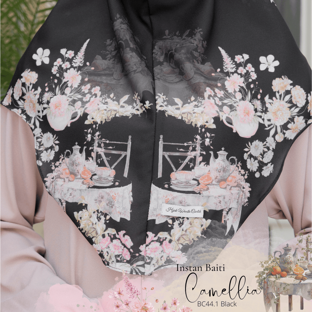 Hijab Instan Baiti Camellia - Black