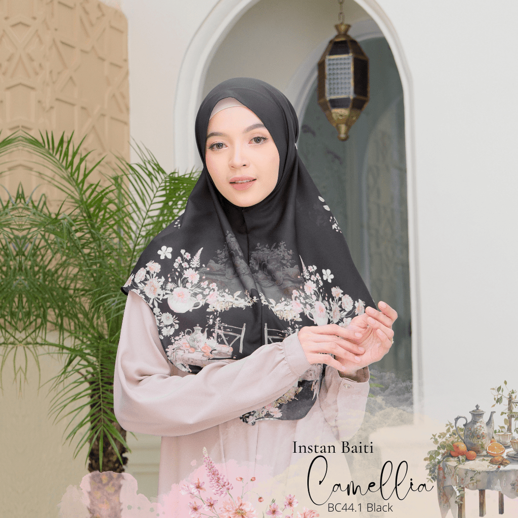 Hijab Instan Baiti Camellia - Black