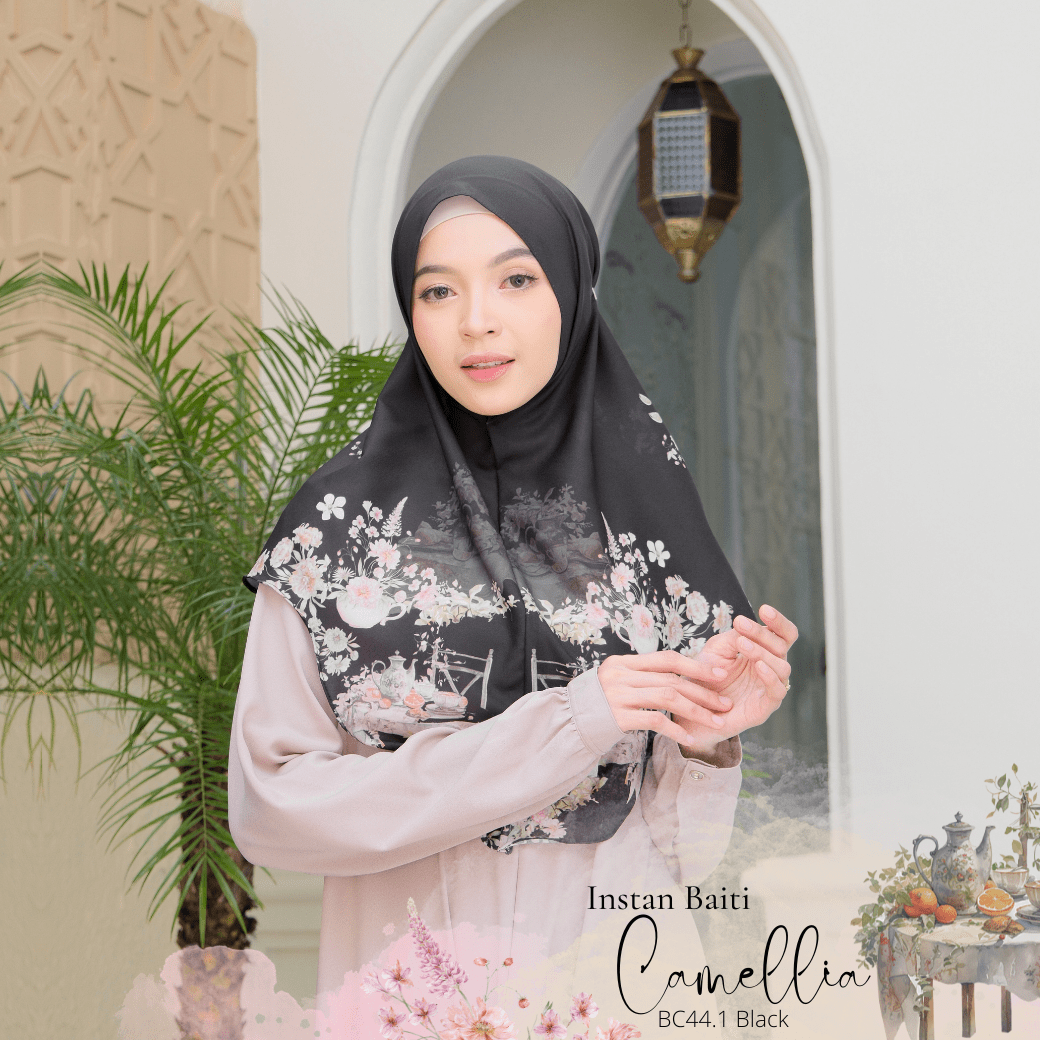 Hijab Instan Baiti Camellia - Black