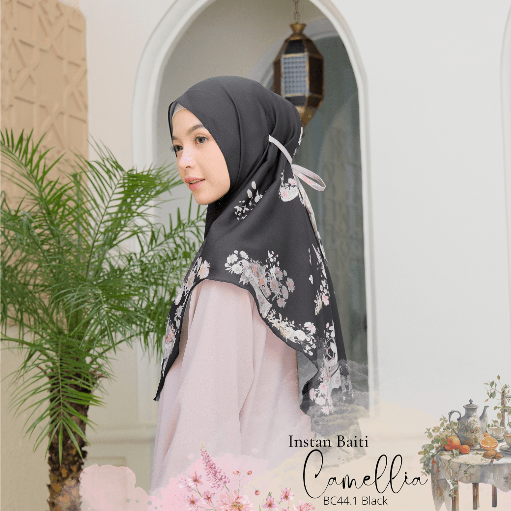 Hijab Instan Baiti Camellia - Black