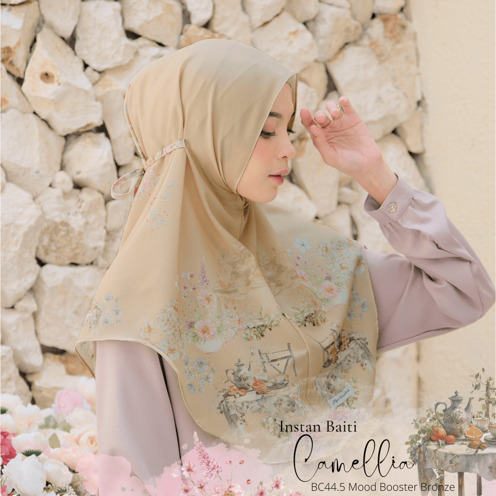 Hijab Instan Baiti Camellia - Mood Booster Bronze