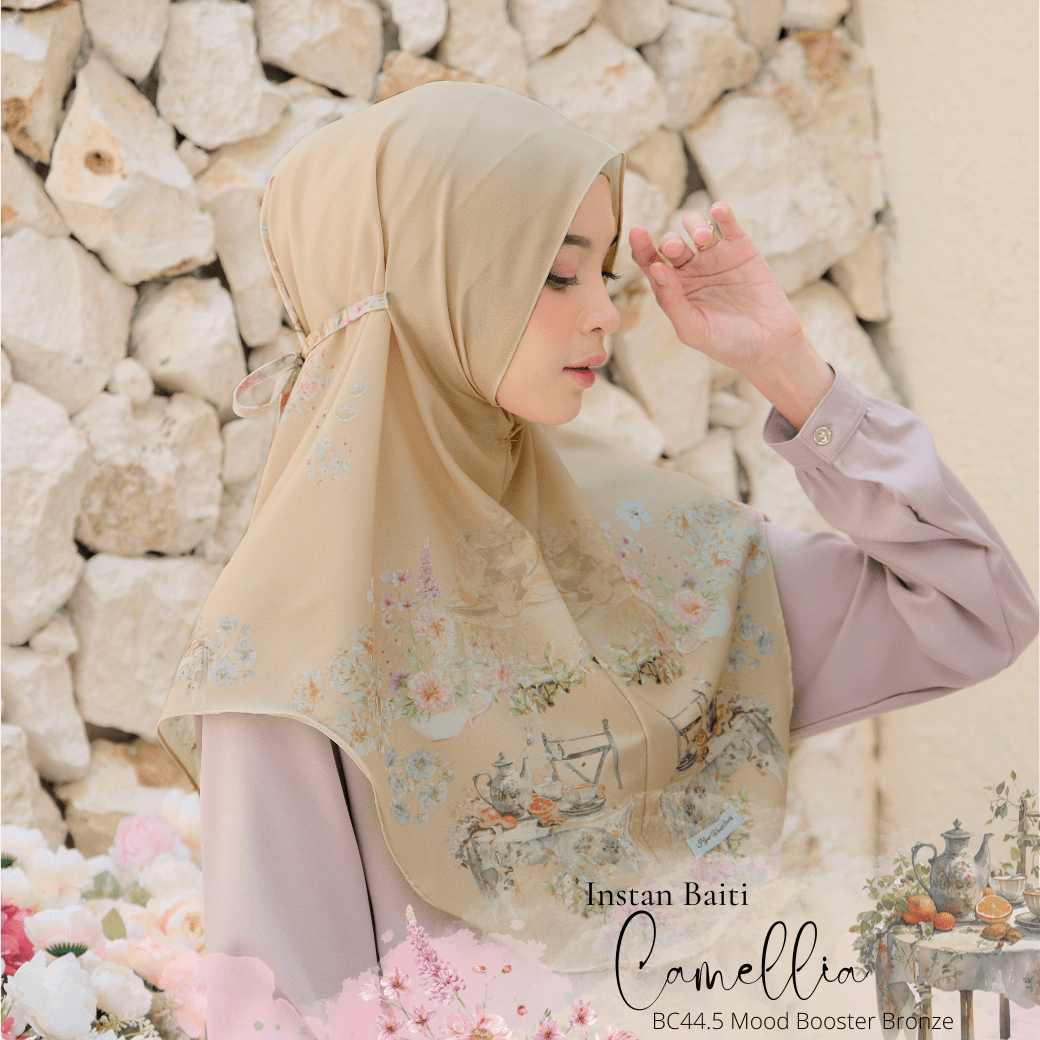 Hijab Instan Baiti Camellia - Mood Booster Bronze