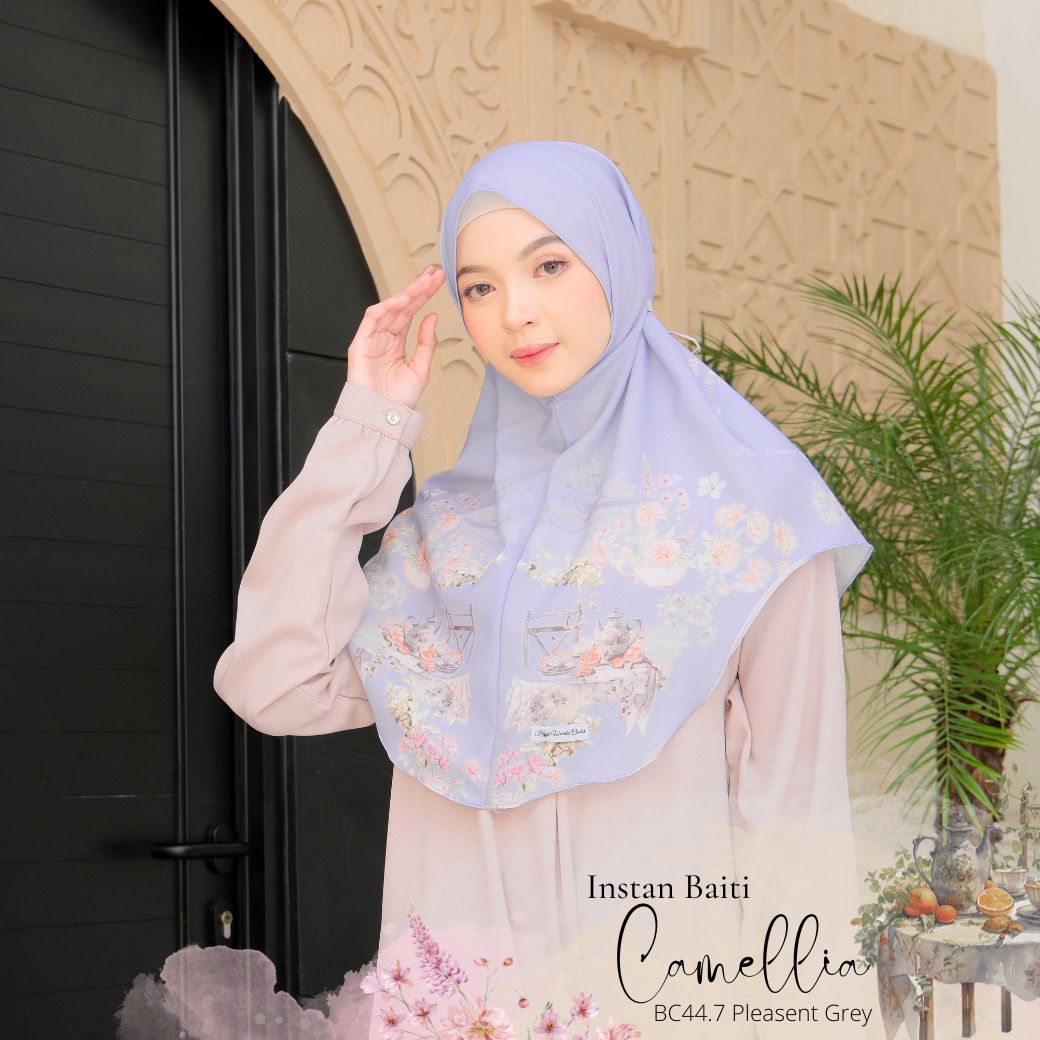 Hijab Instan Baiti Camellia - Pleasant Grey