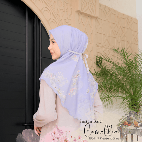 Hijab Instan Baiti Camellia - Pleasant Grey