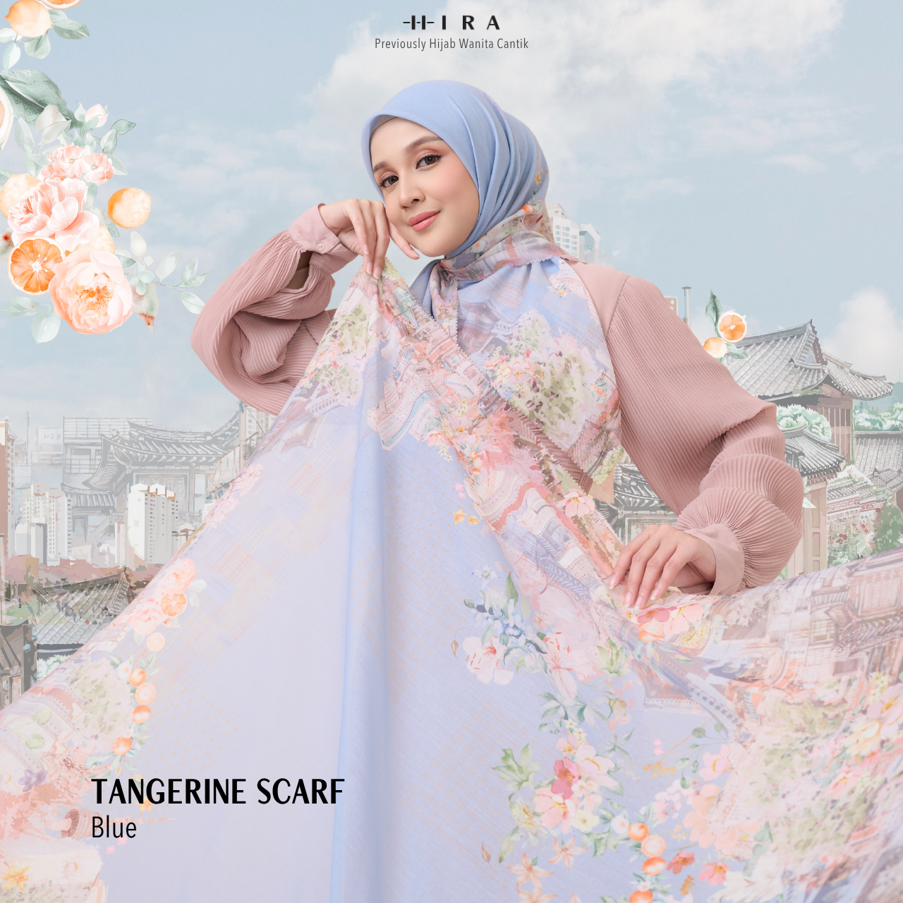 Tangerine Scarf - Blue