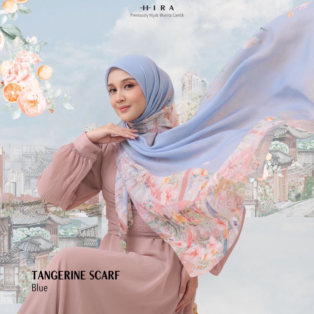 Tangerine Scarf - Blue
