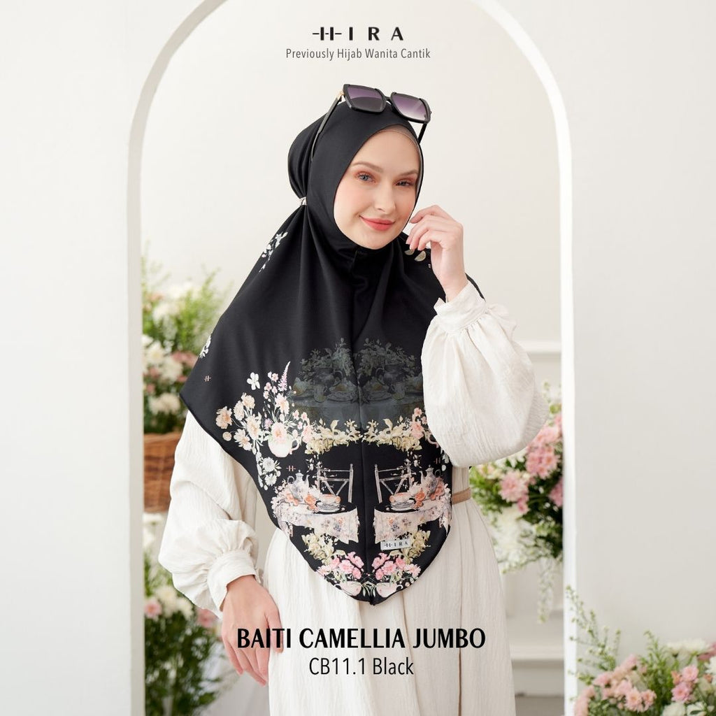 Hijab Instan Baiti Camellia Jumbo - Black