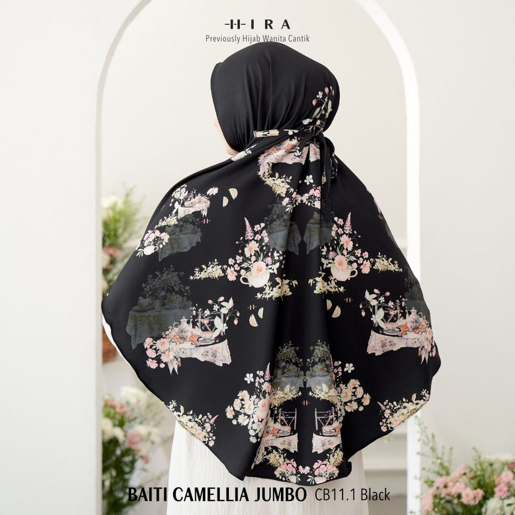 Hijab Instan Baiti Camellia Jumbo - Black